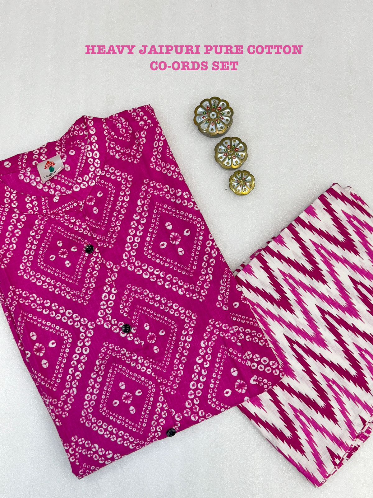 Product Image - Pure Jaipuri Cotton Co-ords Set | Block Print Ethnic Wear
