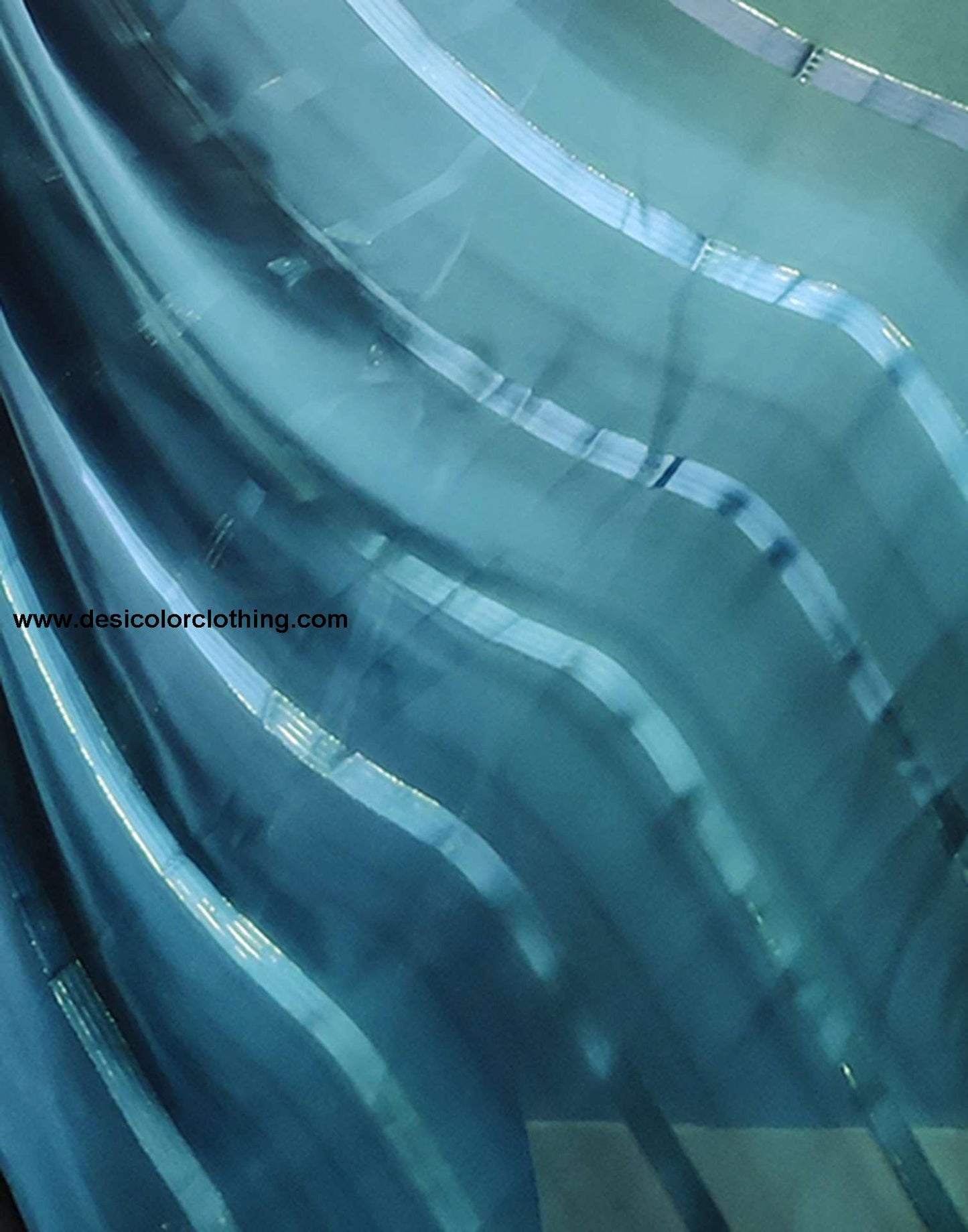 Teal Blue Weaving Georgette Pre-draped Saree