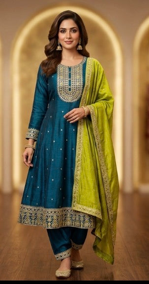 Shop designer Anarkali suits for weddings, parties, receptions, e DesiColorClothing