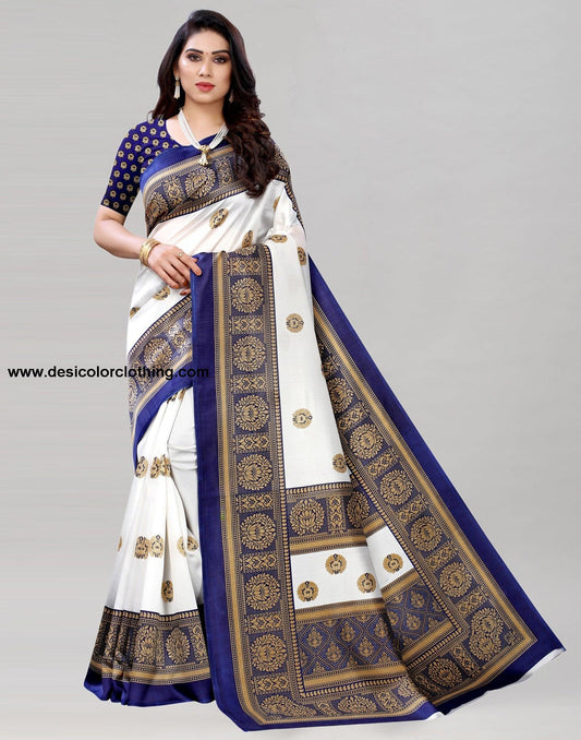 White Silk Saree | 2019S118
