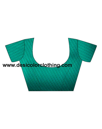 Teal Green Renial Printed  Saree