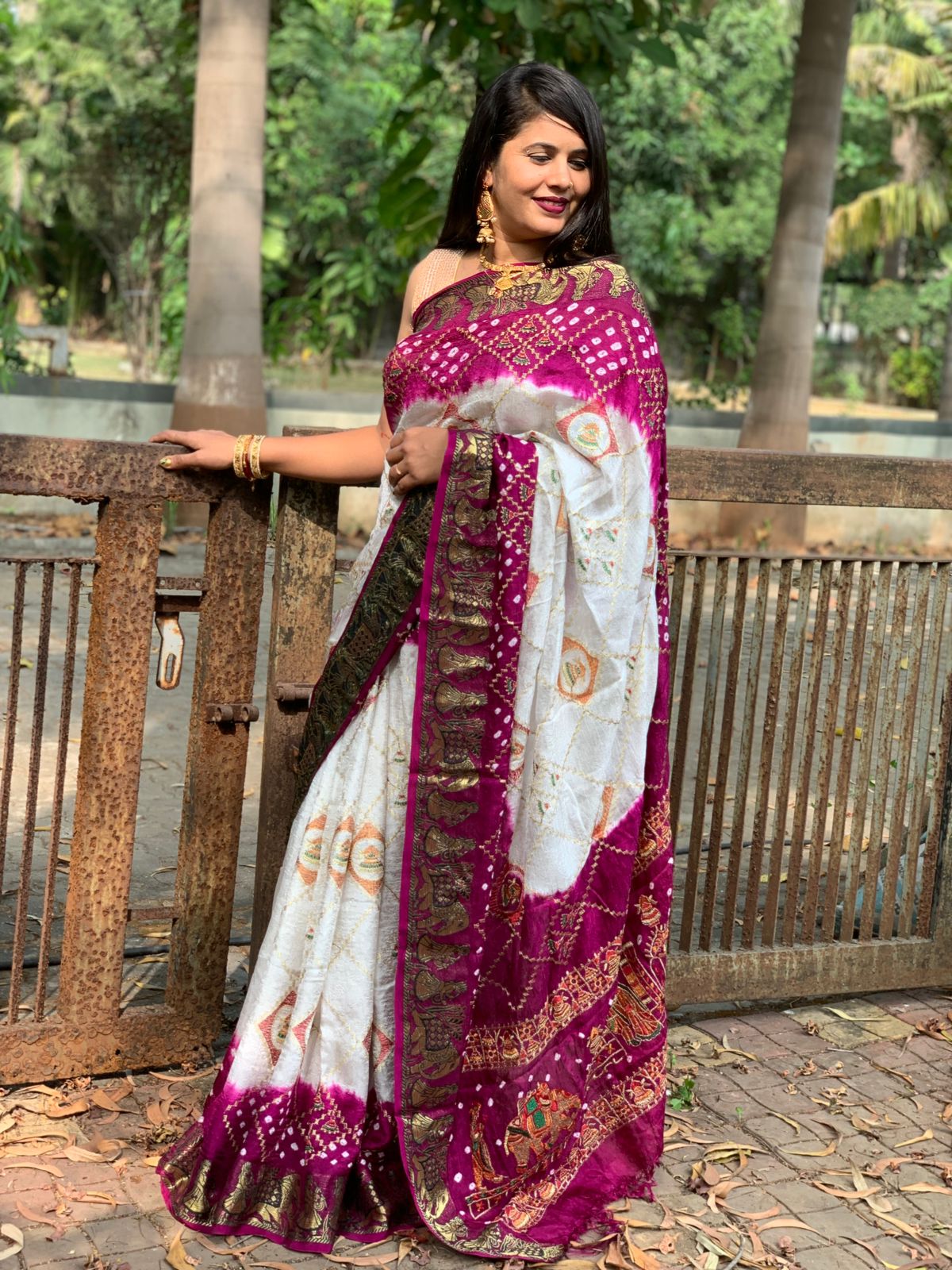 Product Image - Exquisite Pavitra BANDHEJ Pure ATS Silk Bandhej Saree | Festive Wear