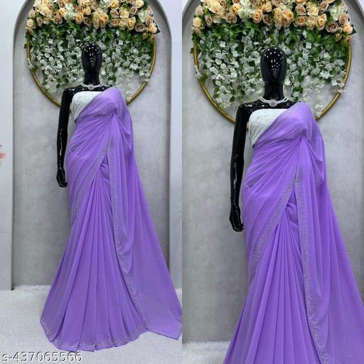 Stylish Fancy Georgette Sarees - Effortless Elegance for Any Occasion