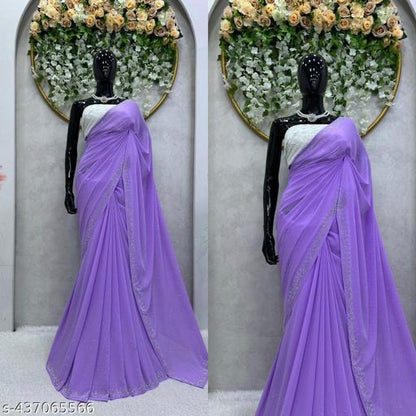 Stylish Fancy Georgette Sarees - Effortless Elegance for Any Occasion