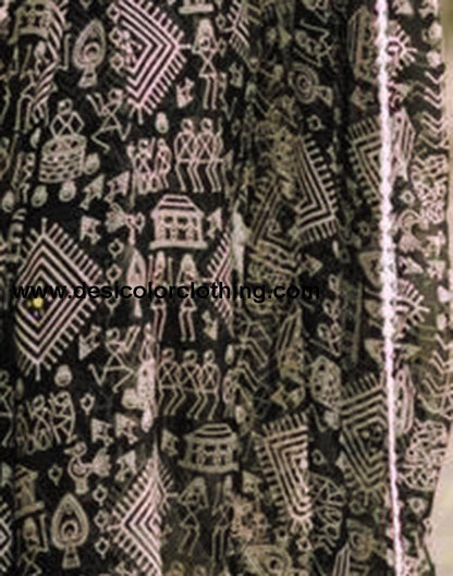 Black Georgette Printed Saree