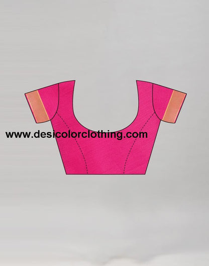 Dark Pink Coloured Poly Cotton Casual saree
