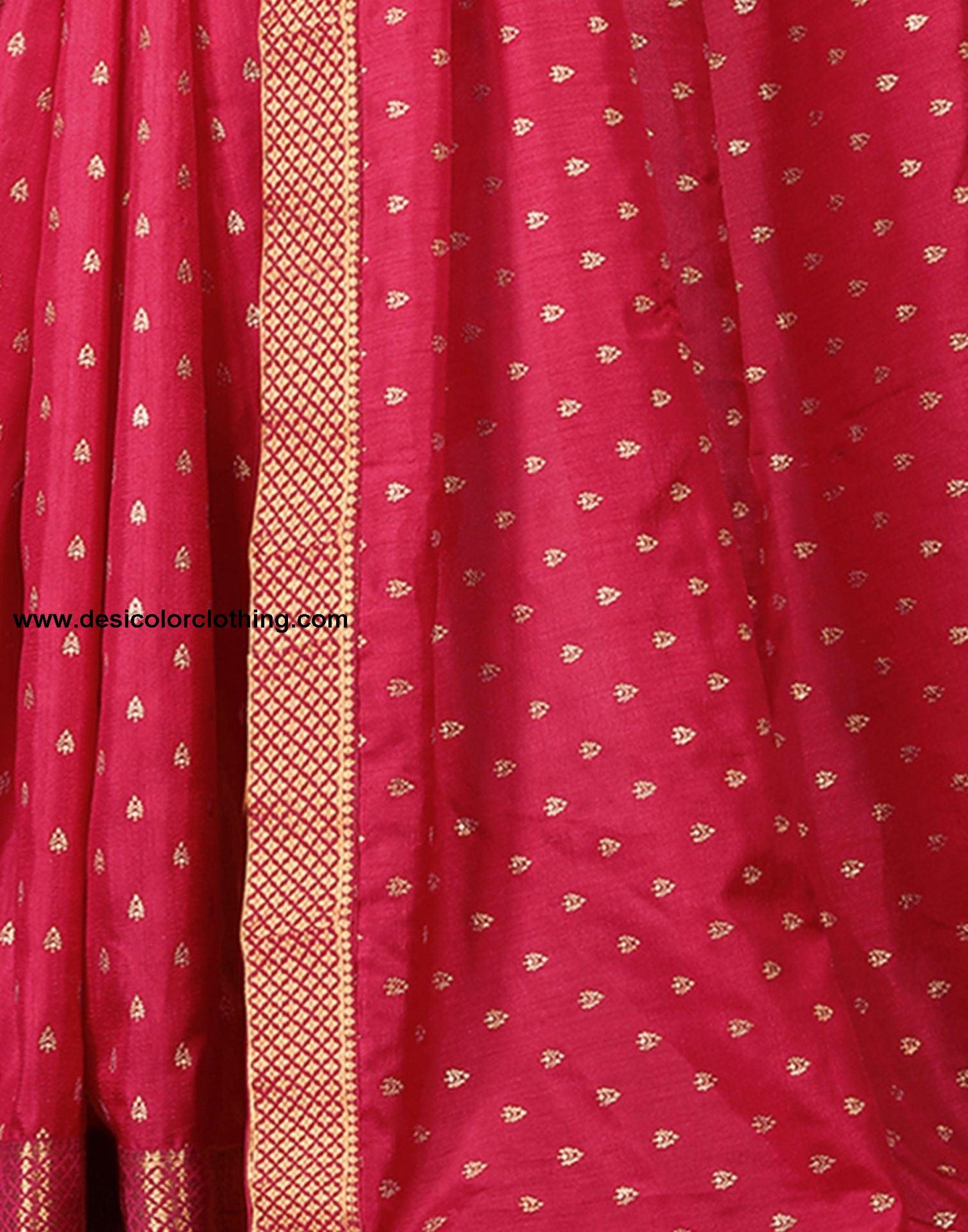 Pink Printed Silk Saree