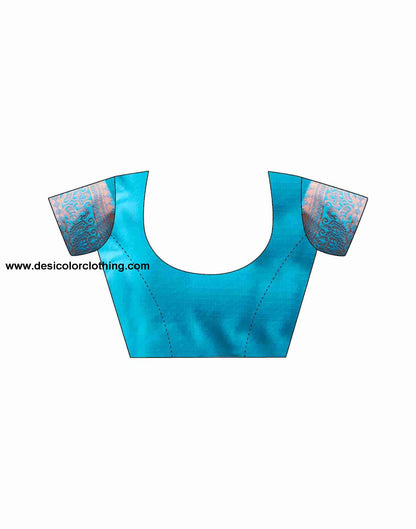 Blue Silk Woven Saree