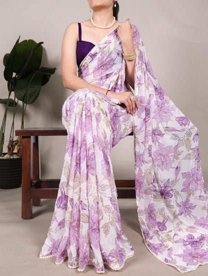 Product Image - Exquisite Designer Georgette Saree for Festive Wear