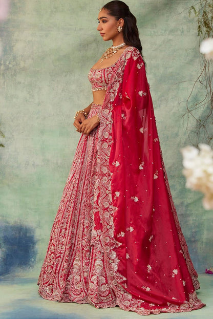 Product Image - Stunning Designer Lehenga Red