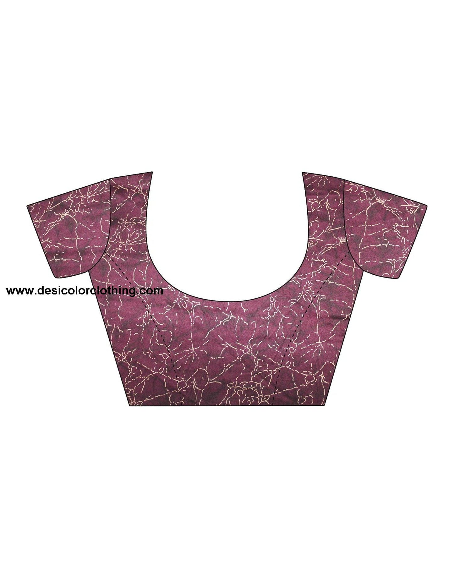 Wine Georgette Printed Saree