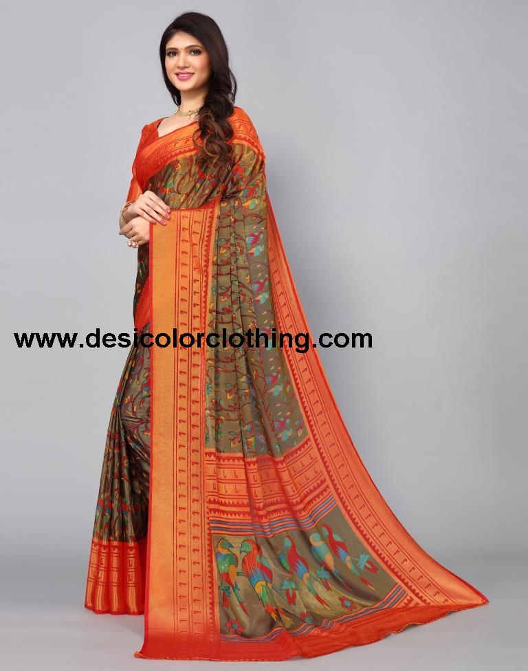 Gold Brasso Saree