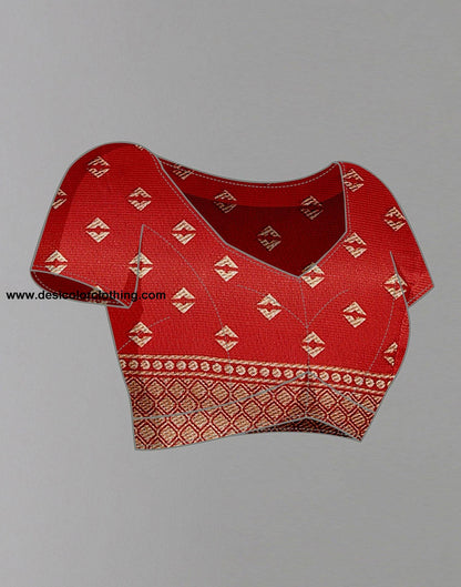 White Silk Printed Saree