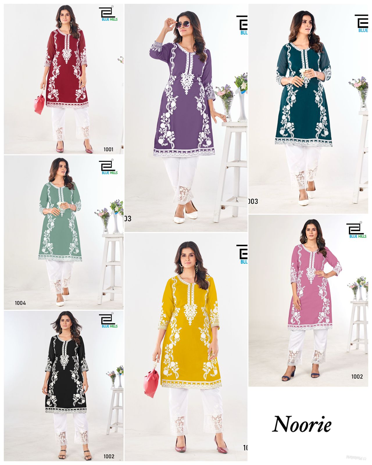 Product Image - Noori Heavy Embroidery Work Straight Kurti with Pant