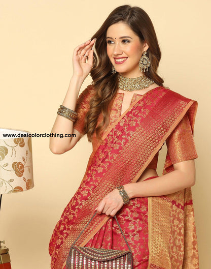 Red Banarasi Silk Saree