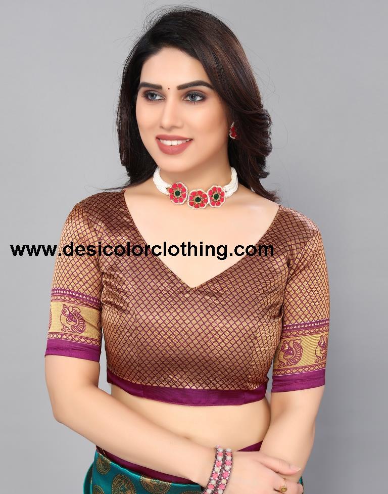 Rama Green Banarasi Silk Saree