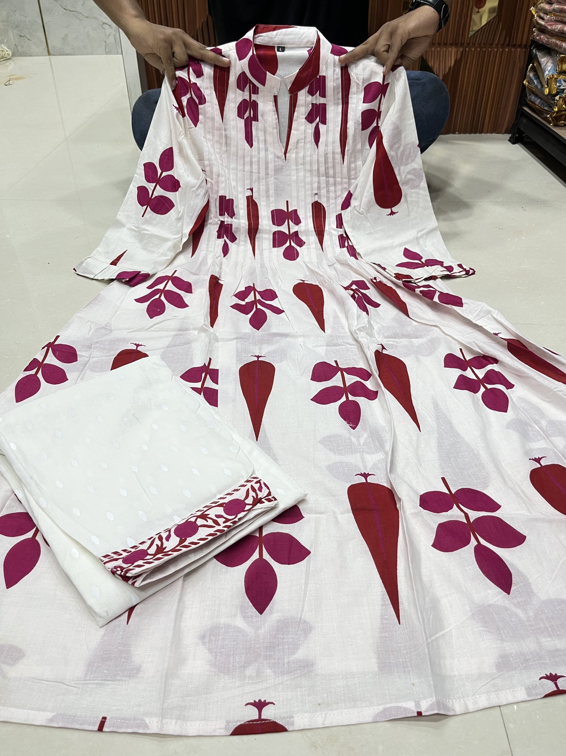 Product Image - Hand Block Printed Kurta Set - Elegant Summer Special
