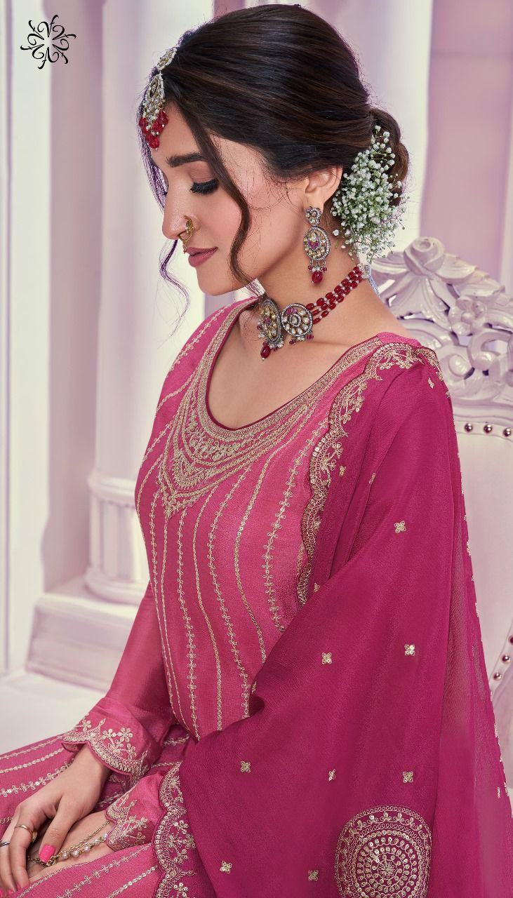 Product Image - Rang-Rasiya Designer Chinon Embroidery Saree Set | Festive & Wedding Outfit
