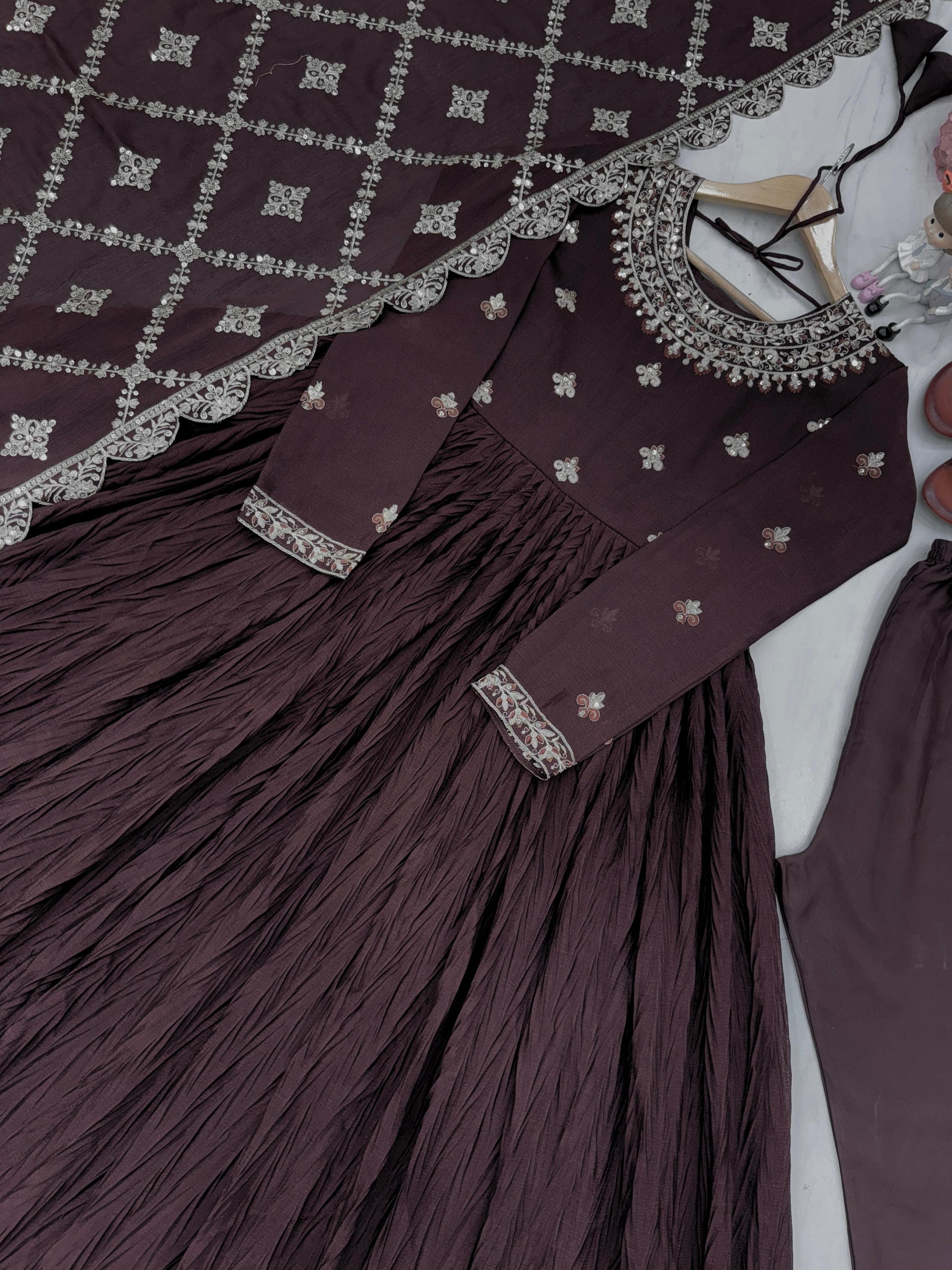 Product Image - Elegant Gown with Dupatta Collection 2024 - Ethnic and Festive Wear