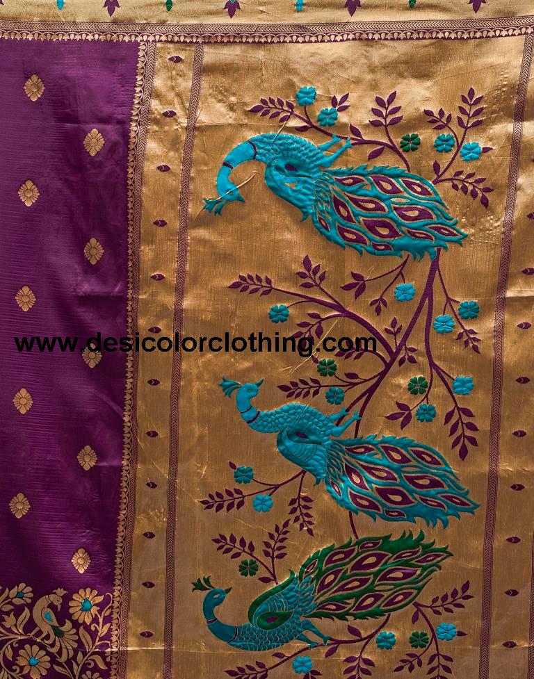 Golden Silk Woven Saree
