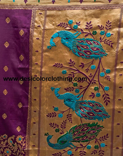Golden Silk Woven Saree