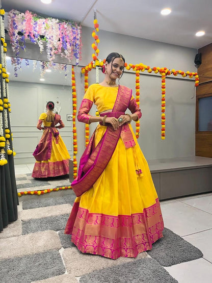 Traditional Semi-Stitched Lehengas | Elegant Wedding & Party Wear