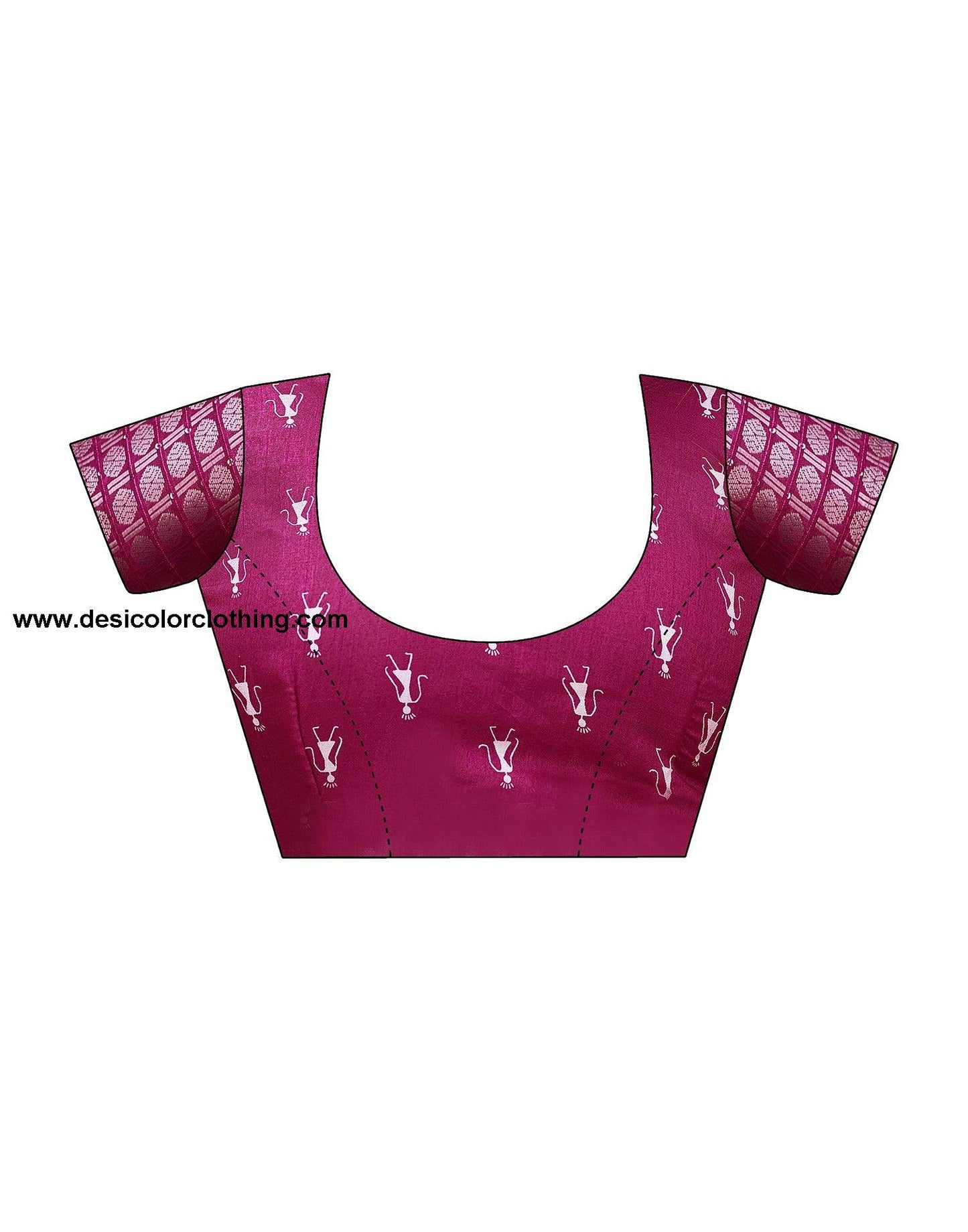 Pink Silk Printed Saree