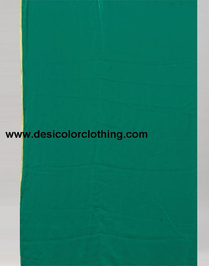 Rama Green Chiffon Saree