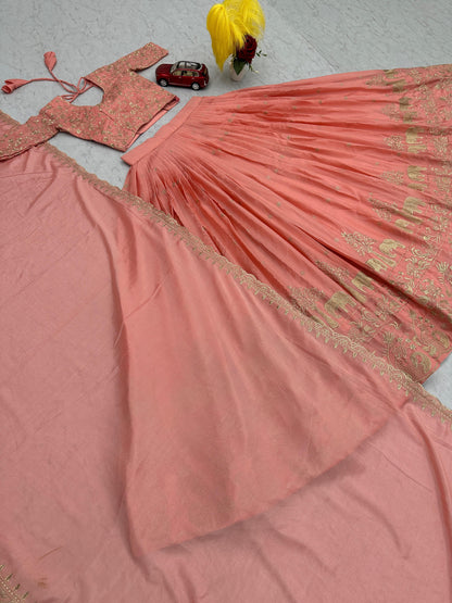 Product Image - Elegant Chinon Festive Wedding Lehenga Choli by Mahant Creation