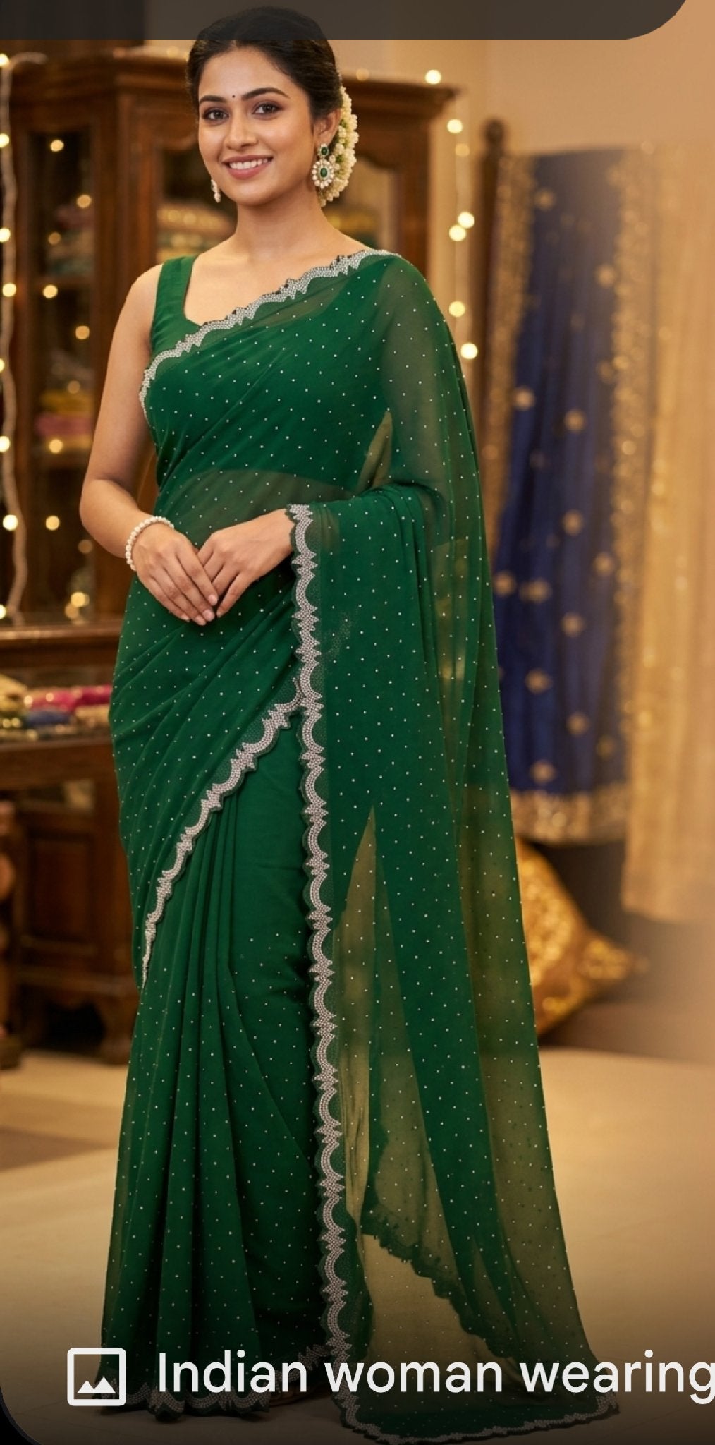Product Image - Elegant Georgette Saree for Stylish Parties - 2