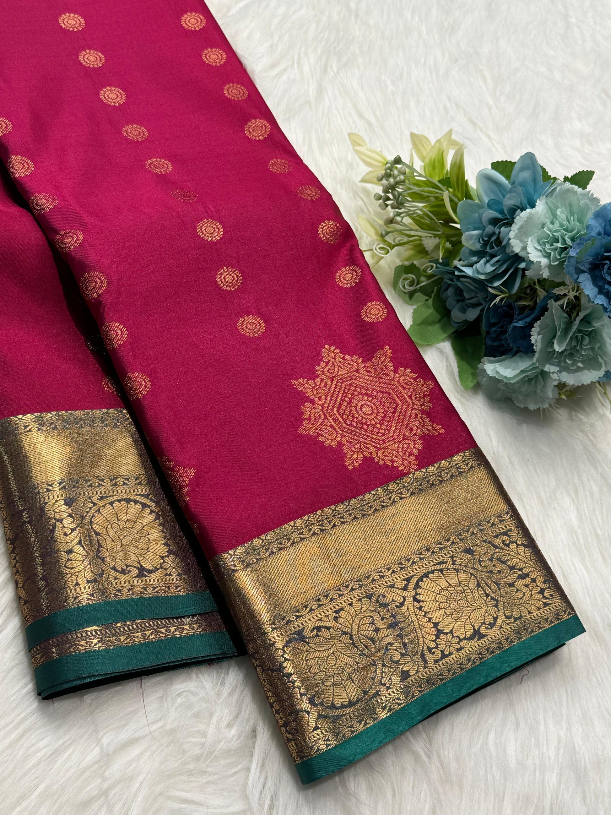 Product Image - Designer Semi Kanchi Georgette Saree
