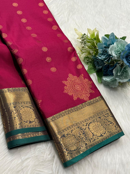 Product Image - Designer Semi Kanchi Georgette Saree
