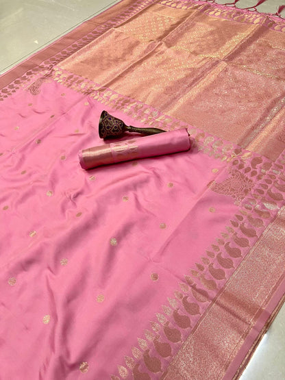 Product Image - Exquisite Pure Silk Banarasi Saree with Gold Jari and Butta Design