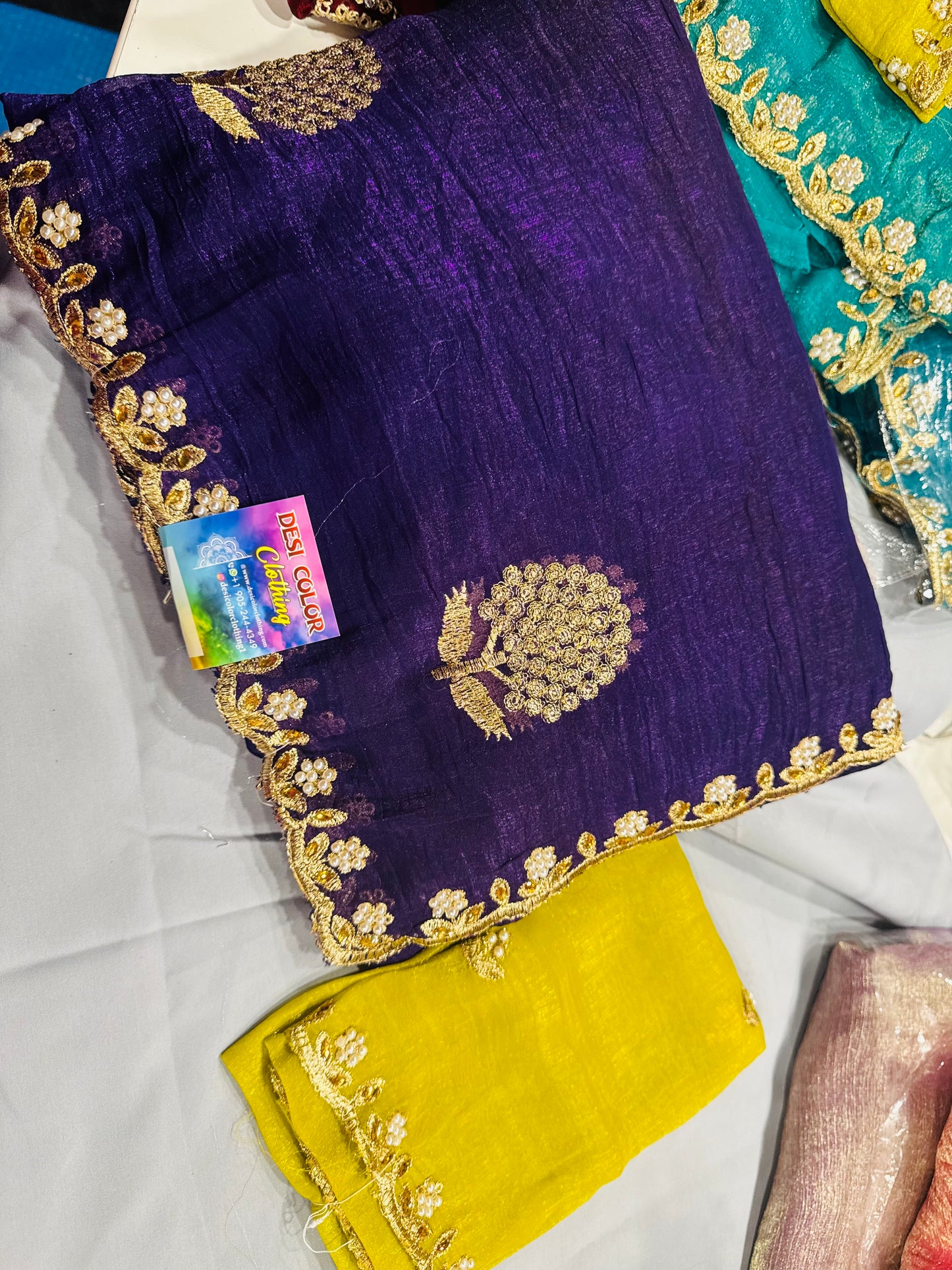 Designer Crushed Sarees Online | Elegant & Trendy DesiColorClothing