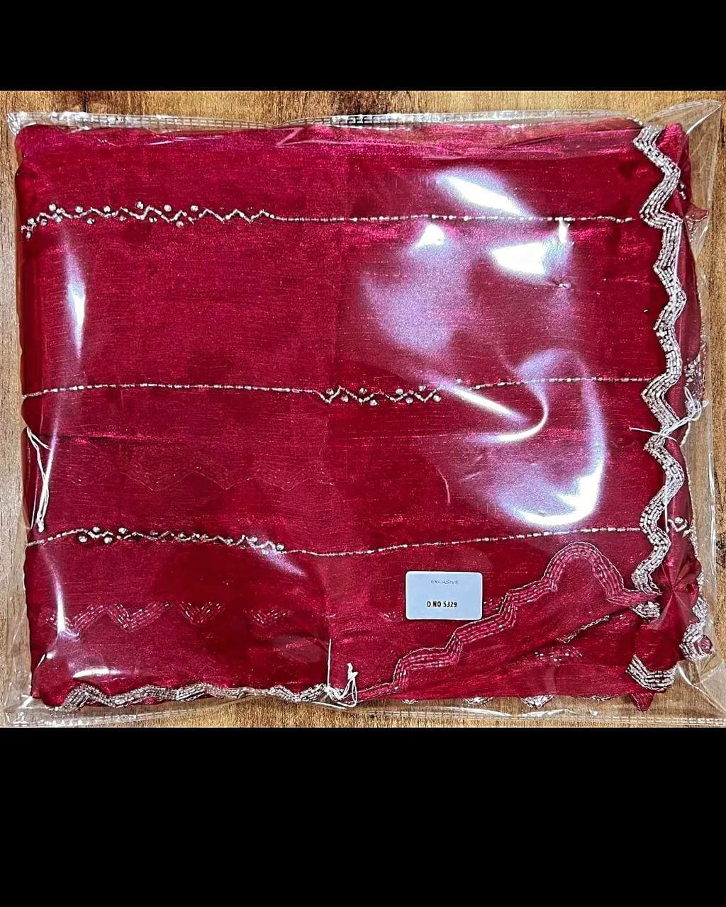 Product Image - Exquisite Zimmy Choo Designer Saree with Khatli and Hand Diamond Work