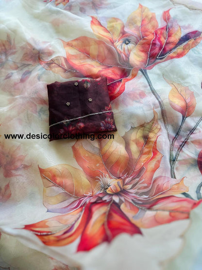 Elegant Fancy Organza Sarees – Perfect Blend of Luxury & Style
