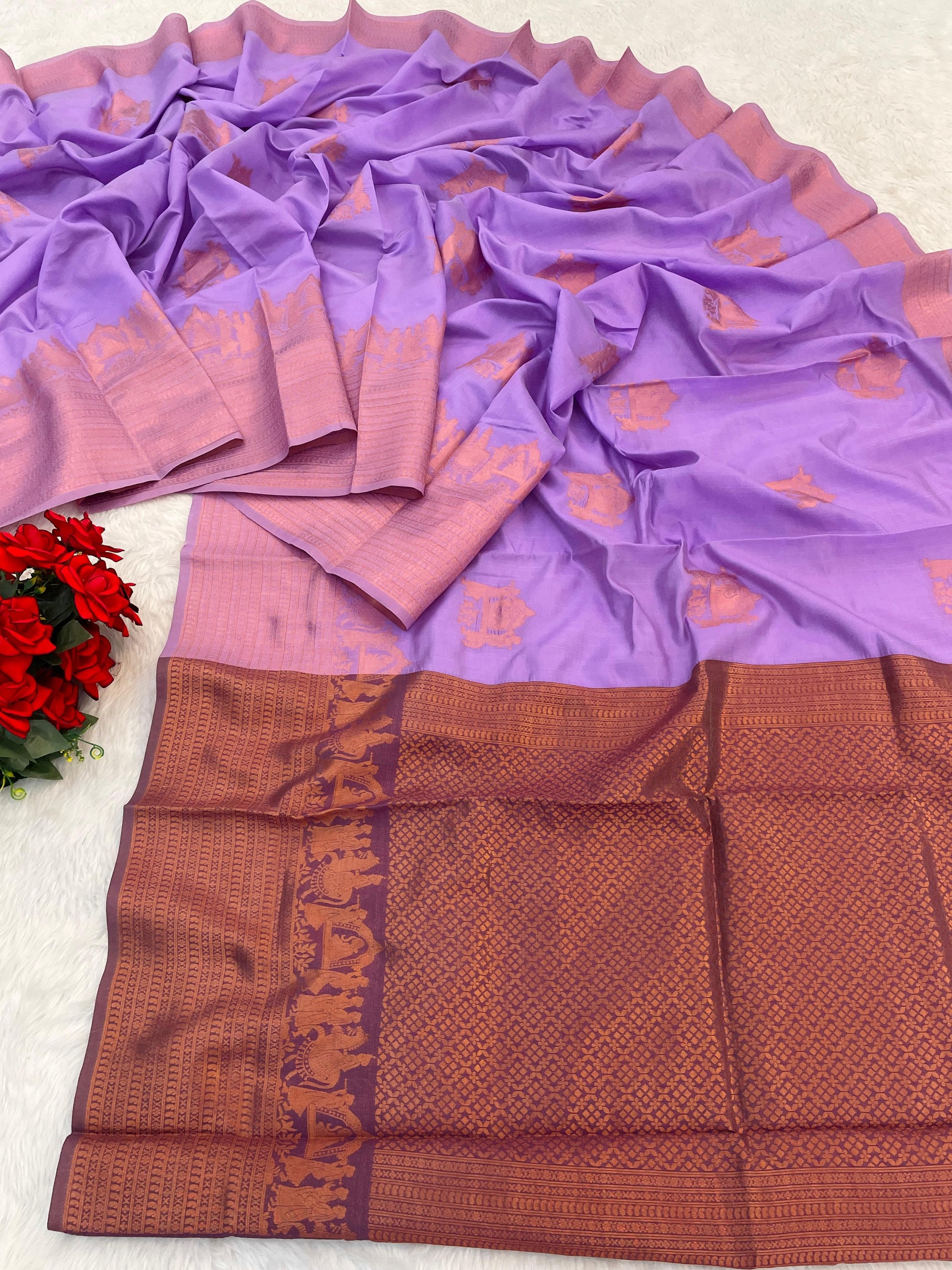 Product Image - Elegant Tissue Soft Silk Banarasi Saree - Ethnic Wear
