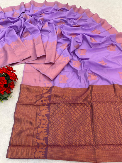 Product Image - Elegant Tissue Soft Silk Banarasi Saree - Ethnic Wear