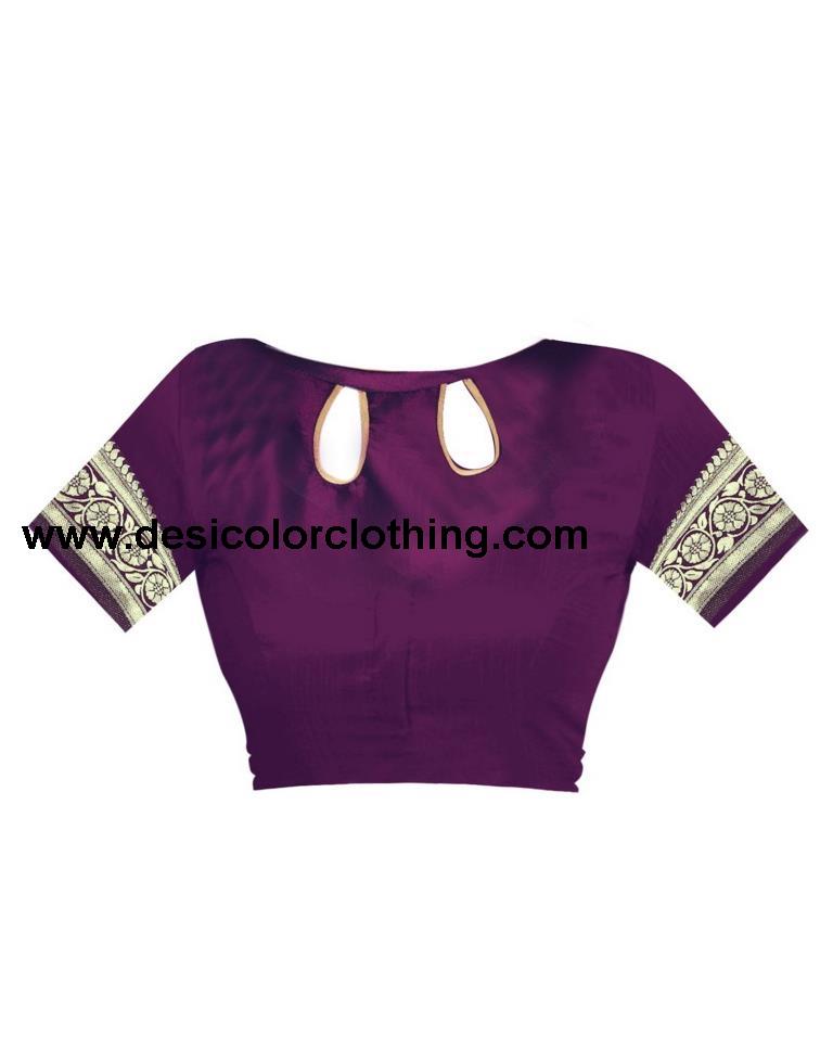 Purple Jacquard Banarasi Silk Saree