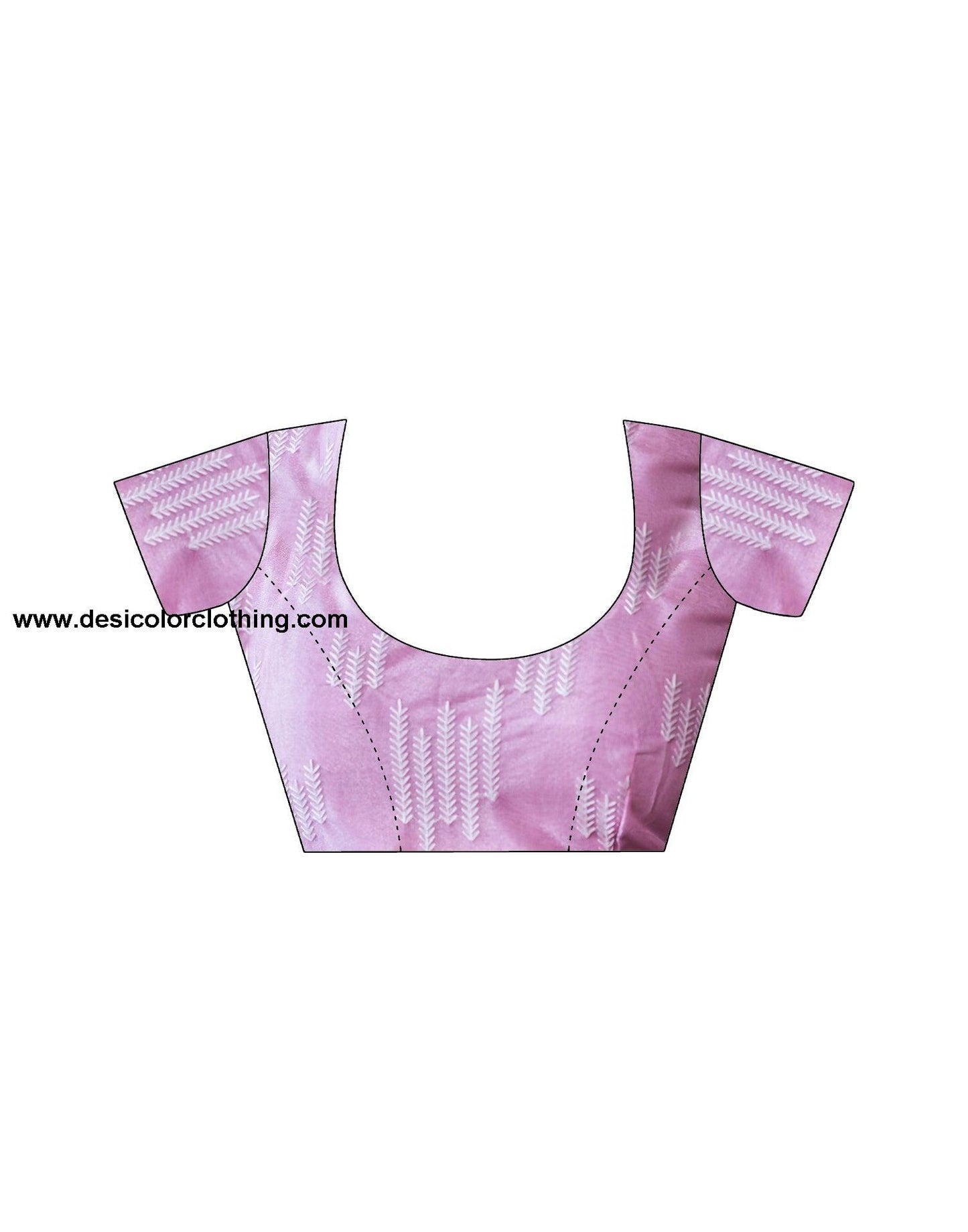 Purple Embroidery Organza Saree