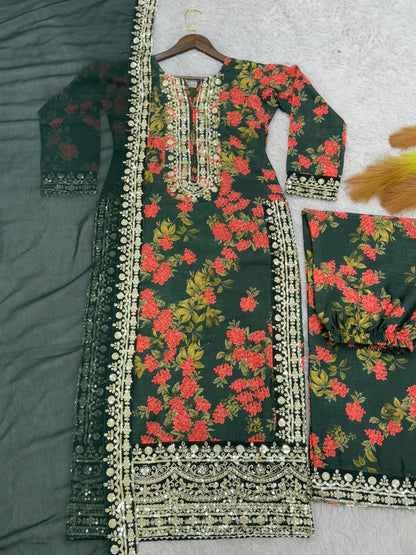 Product Image - Exquisite 3-Piece Eid Collection Kurti-Plazzo with Dupatta