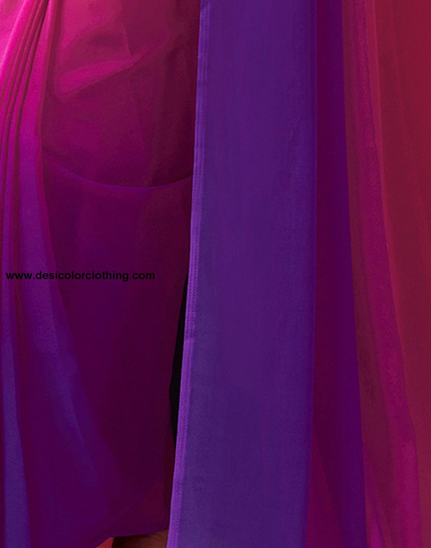 Pink Georgette Plain Ready to Wear Saree