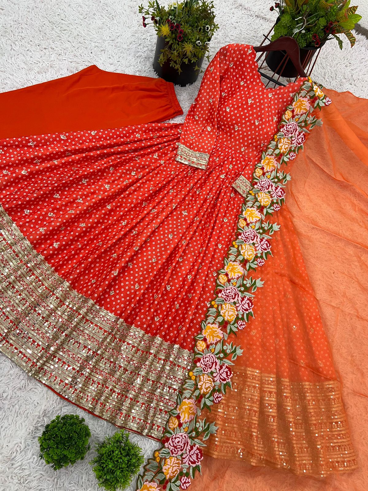 Product Image - Exclusive Designer Embroidered Gown With Dupatta