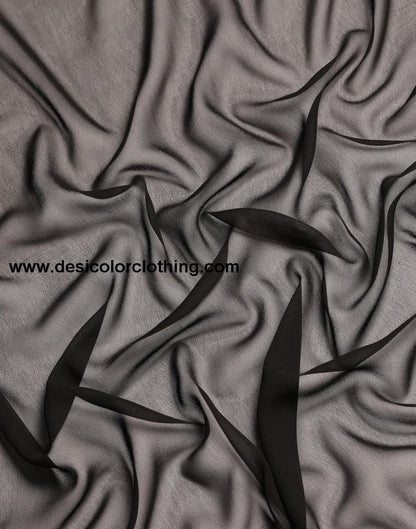 Black Georgette Saree
