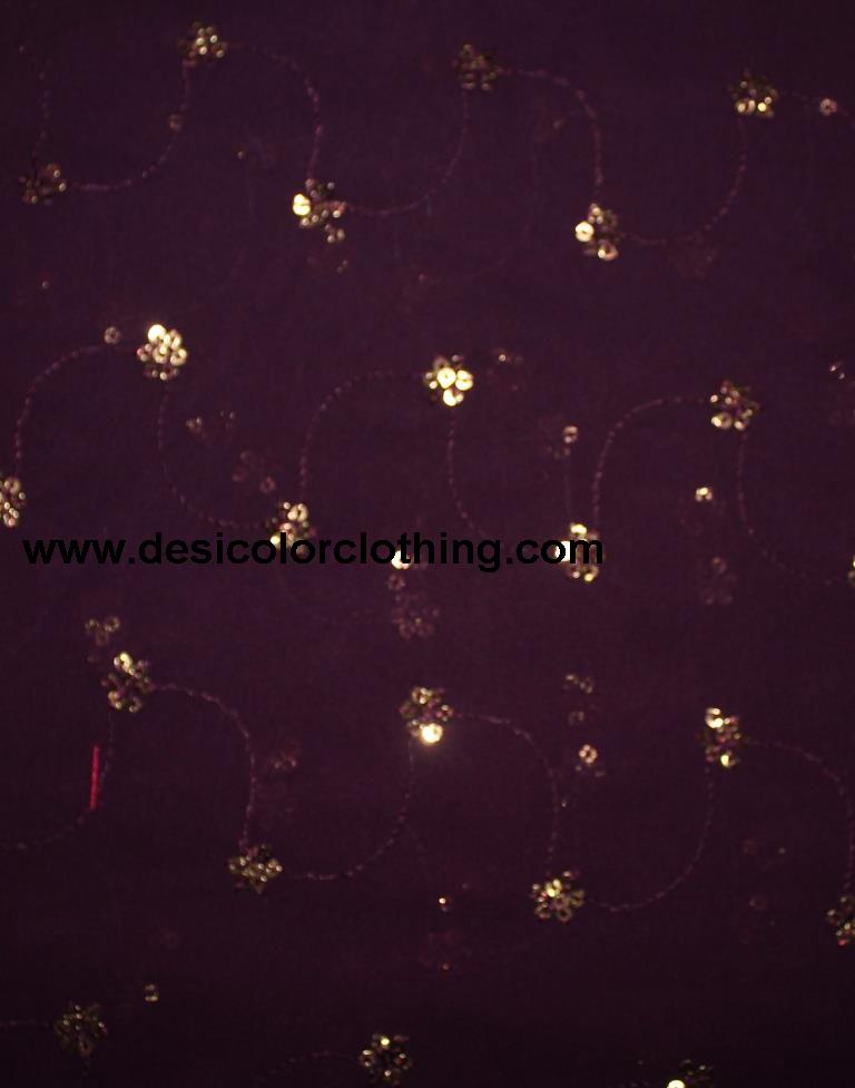 Deep Purple Georgette Plain Saree