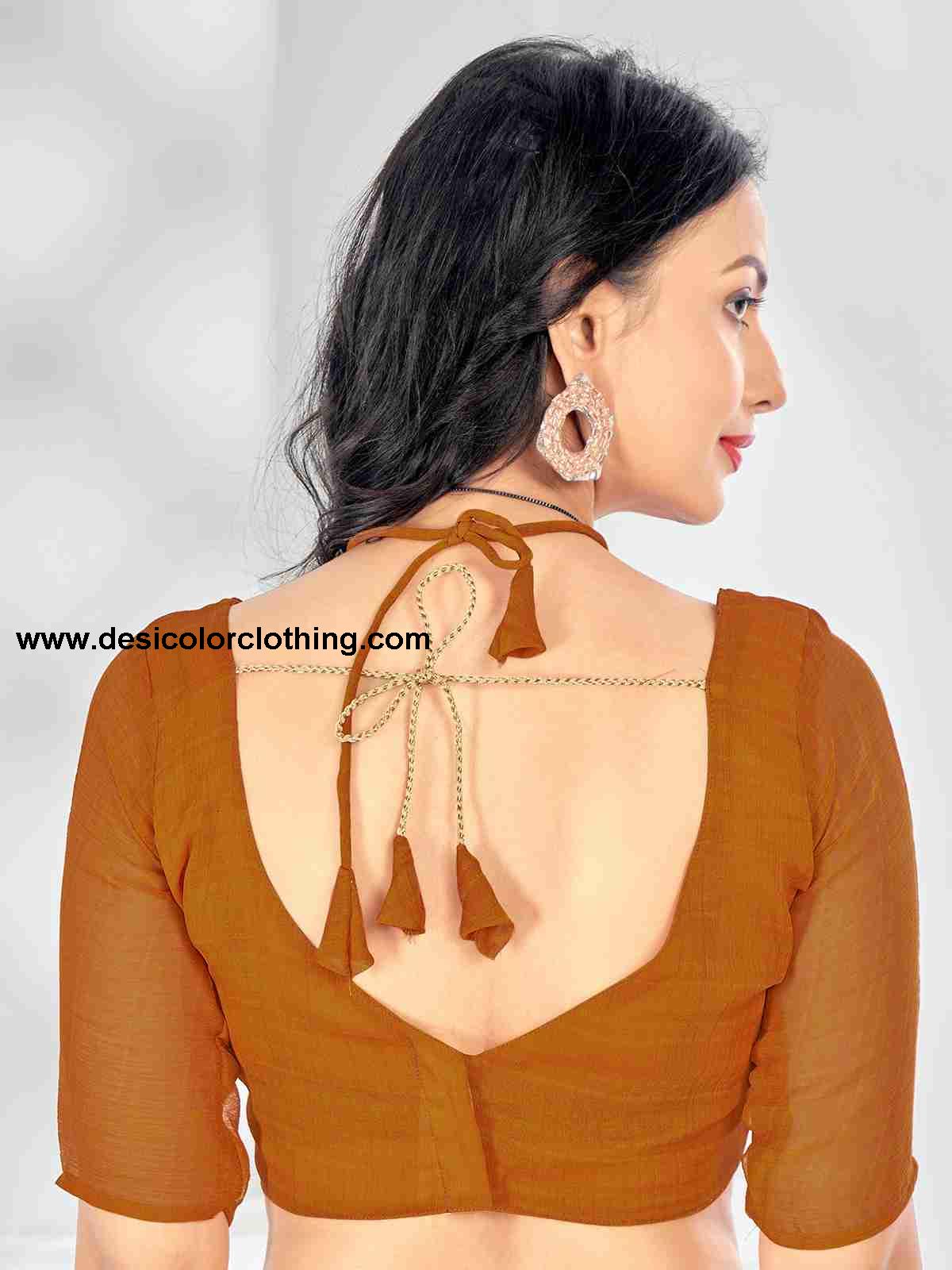 Yellow Chiffon Printed Saree