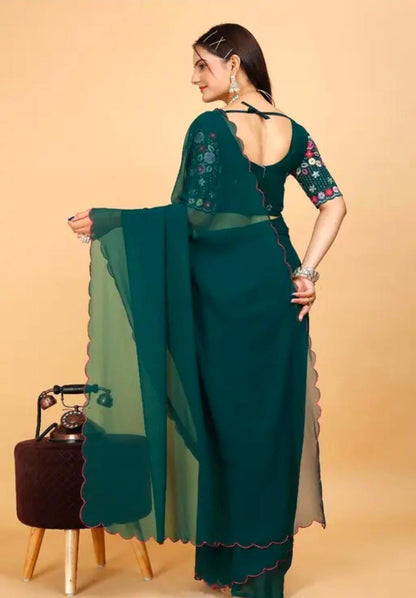 Product Image - Fancy georgette saree