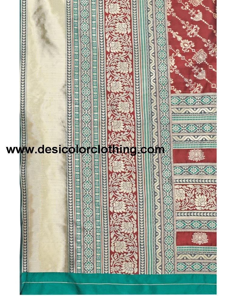 Brown Coloured Jacquard Silk Saree | SLV1604S108