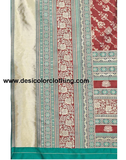 Brown Coloured Jacquard Silk Saree | SLV1604S108