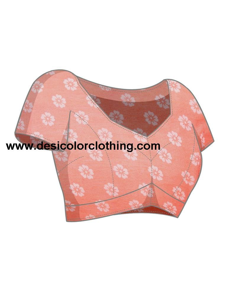 Rose Pink Chiffon Printed Saree